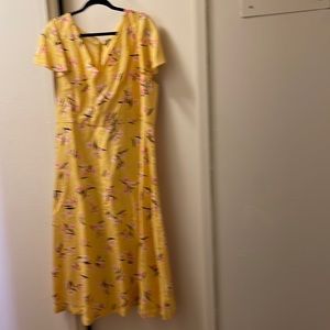 Yellow AnnTaylor midi dress size 16